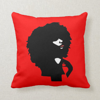 Afro chic natural hair illustration throw pillow
