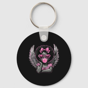 Afro Cupid With Sungles Blowing Bubble Gum Valenti Keychain