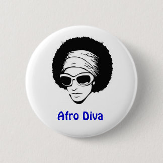 Afro Diva 2 Inch Round Button