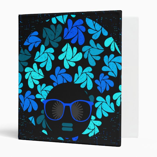 Afro Diva Blue  Binder (Front/Inside)