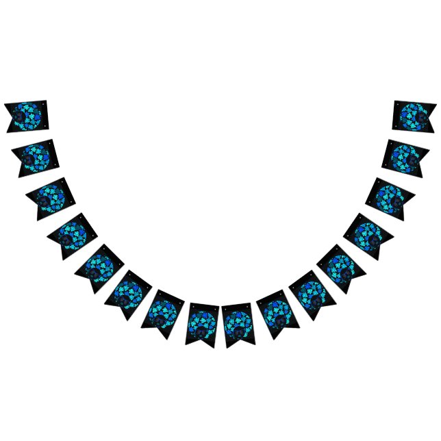 Afro Diva Blue  Bunting Flags (All)