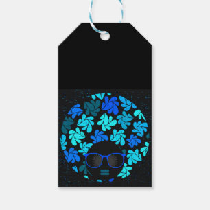 Afro Diva Blue Gift Tags
