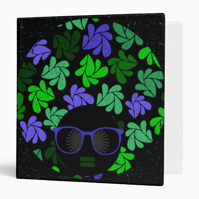 Afro Diva Classeur vert et bleu (Devant/Intérieur)