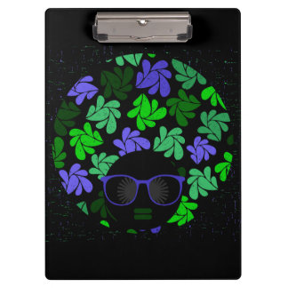 Afro Diva Green & Blue Clipboard