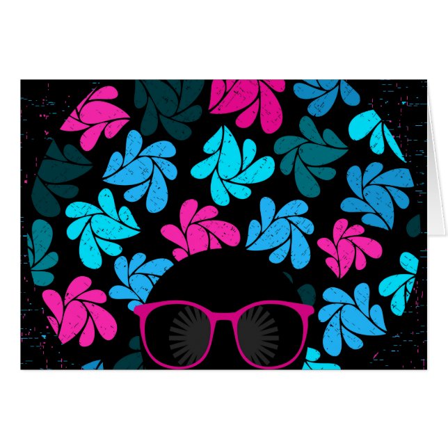 Afro Diva Turquoise & Rose Chaud (Devant horizontal)