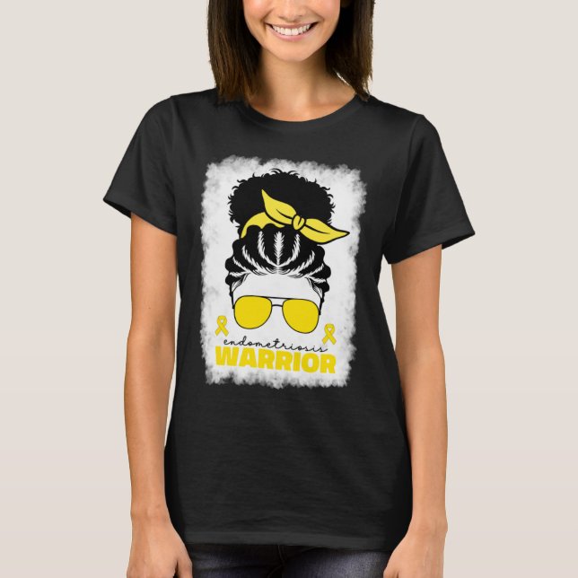 Afro Endometriosis Warrior For Black Women Endomet T-Shirt (Front)