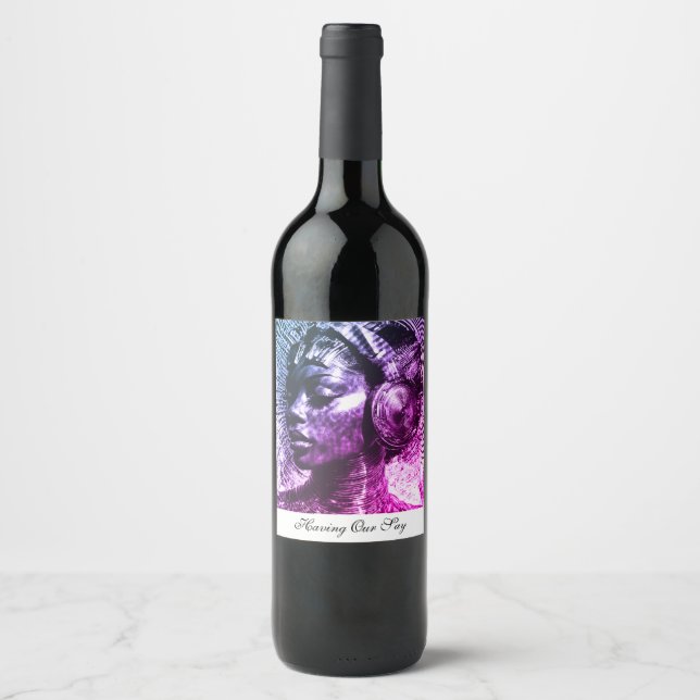 Afro-futurism, Book Titles Wine Label (Front)