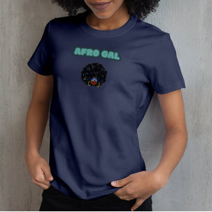 Afro Gal Navy Bella+Canvas - Slim Fit T-Shirt
