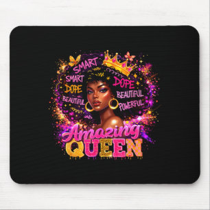 Afro Girl Black Women African Melanin Queen Mouse Pad