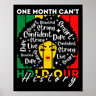 Afro Girl One Month Can't Hold Our History Black H Poster