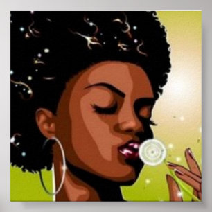 afro girl poster