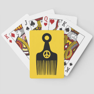 Afro Hair Peace Playing Cards