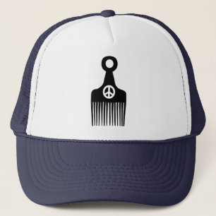 Afro Hair Peace Trucker Hat