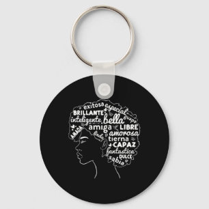 Afro Latina Pride Gift Afro-latino Black History M Keychain
