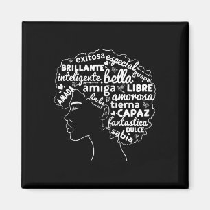 Afro Latina Pride Gift Afro-latino Black History M Magnet