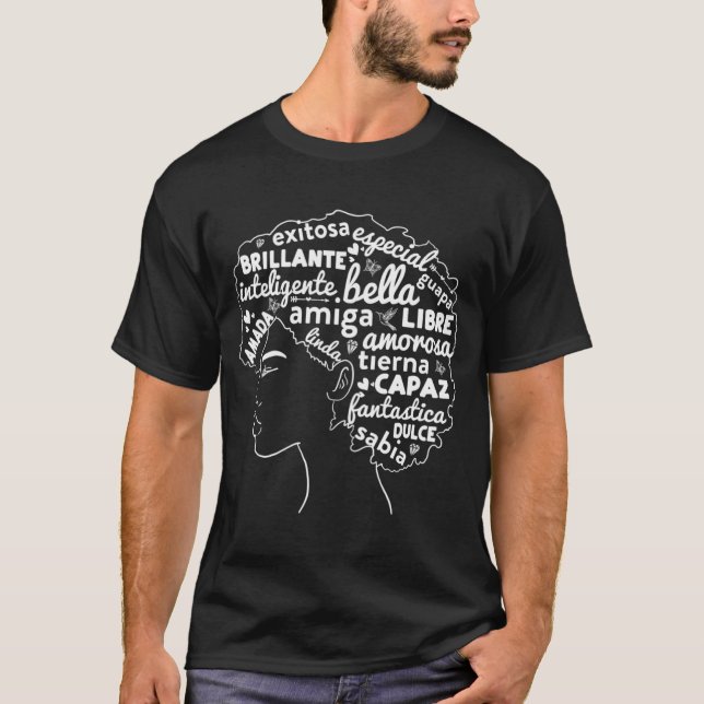 Afro Latina Pride Gift Afro-latino Black History M T-Shirt (Front)