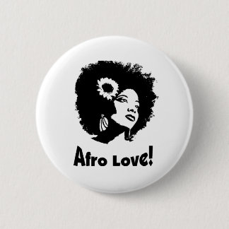 Afro Love 2 Inch Round Button