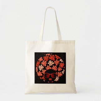 Afro Love Coral Red Pillow Tote Bag