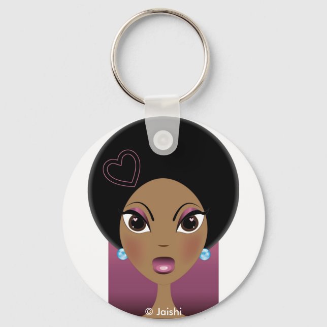 Afro Love Keychain (Front)