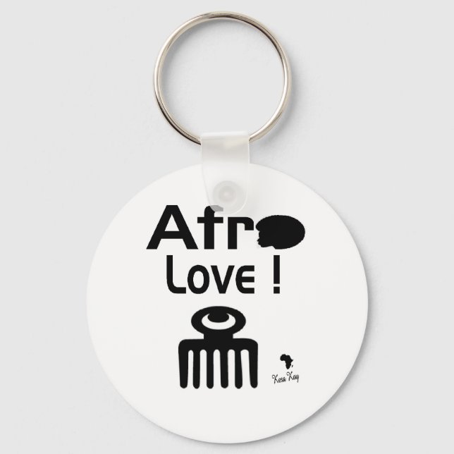 Afro Love with  DUAFE Keychain (Front)