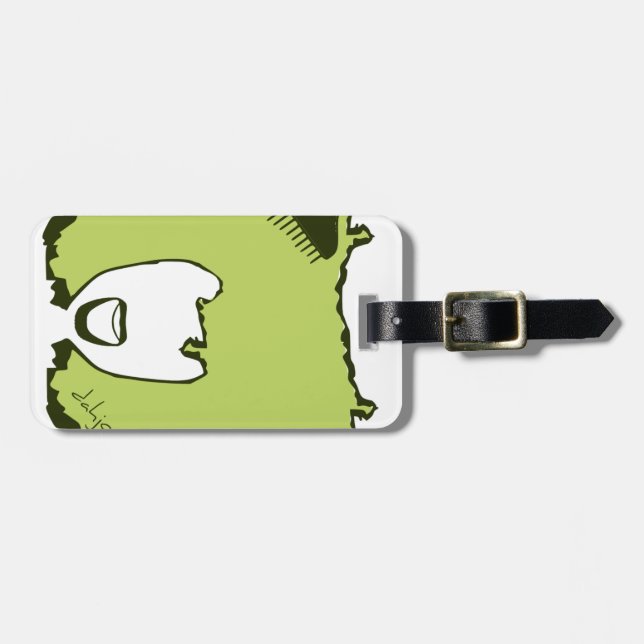 Afro Pick Luggage Tag (Front Horizontal)