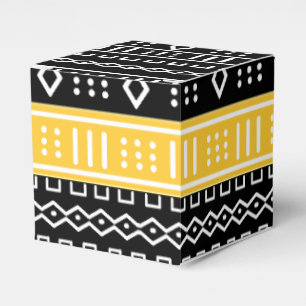 Afro Pop Modern Mud Cloth Design Favor Box