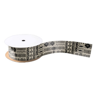 Afro Pop Mudcloth Design  Satin Ribbon