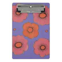 Afro Poppies Mini Clipboard