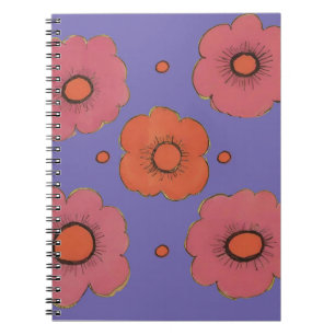 Afro Poppies Spiral Photo Notebook