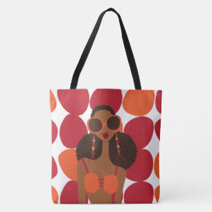 Afro Puffs Shoulder Tote Bag