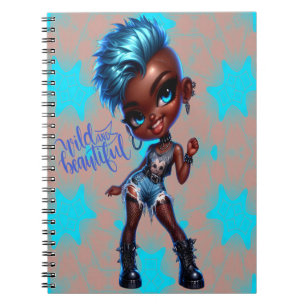 Afro Punk Blue Star Beau Carnet Spiral