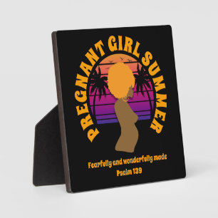 Afro Queen PREGNANT GIRL SUMMER Custom Christian Plaque