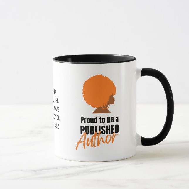 Afro Queen PROUD BLACK PUBLISHED AUTHOR Christian Mug (Right)