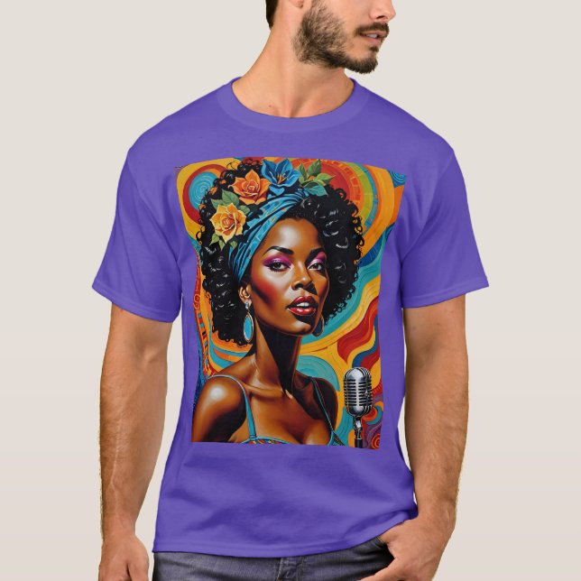 Afro Soul Diva Vibrant Art Tee (Front)