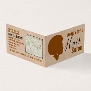 Afro Style, Hair Stylist, Hair Salon Loyalty Card, Business Card