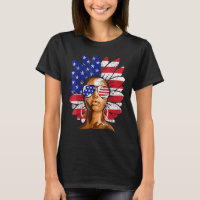 Afro Sunflower African American 4th Of July Melani