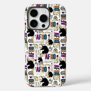 Afro Unicorn Bold Pattern iPhone 16 Pro Case