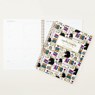 Afro Unicorn Bold Pattern Planner