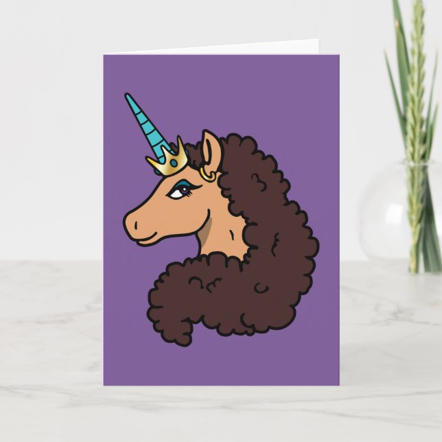 Afro Unicorn | Divine Card (Front)