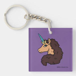 Afro Unicorn Divine Keychain