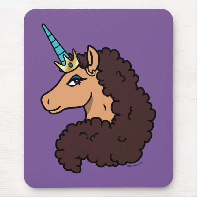 Afro Unicorn | Divine Mouse Pad (Front)