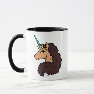 Afro Unicorn   Divine Mug