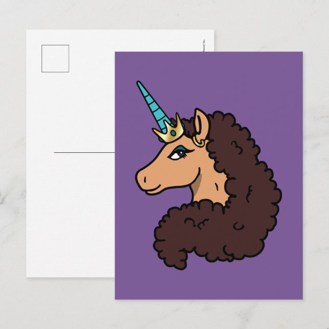 Afro Unicorn | Divine Postcard (Front/Back)