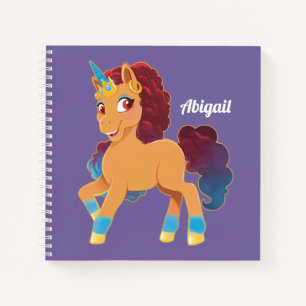 Afro Unicorn   Divine Prancing Notebook