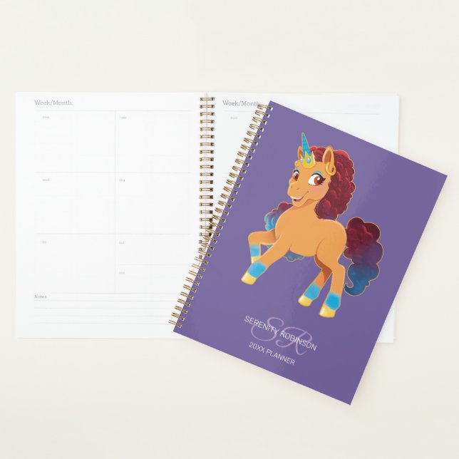 Afro Unicorn | Divine Prancing Planner (Display)