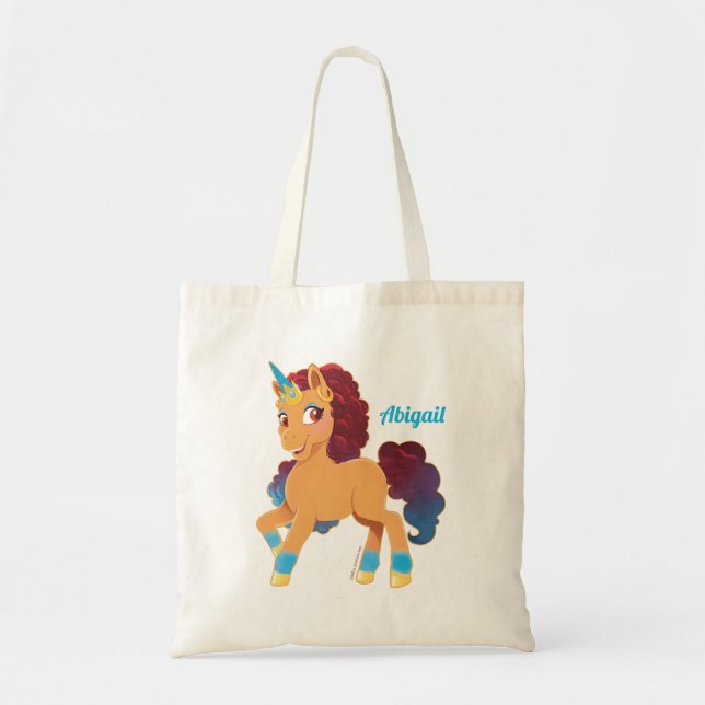 Afro Unicorn | Divine Prancing Tote Bag (Front)