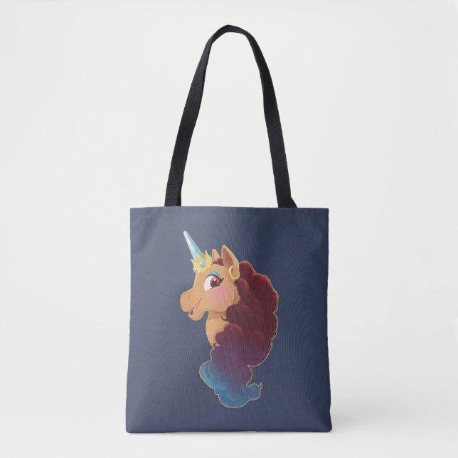 Afro Unicorn | Divine the Unicorn Tote Bag (Front)