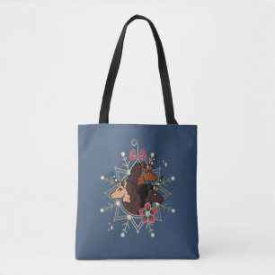 Afro Unicorn Festive Holiday Magical Tote Bag