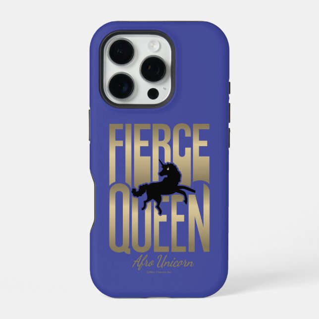 Afro Unicorn Fierce Queen iPhone Case (Back)