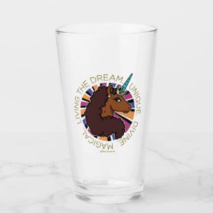 Afro Unicorn Living the Dream Design Glass